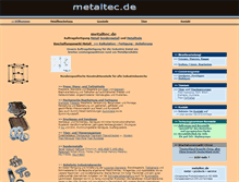 Tablet Screenshot of metaltec.de